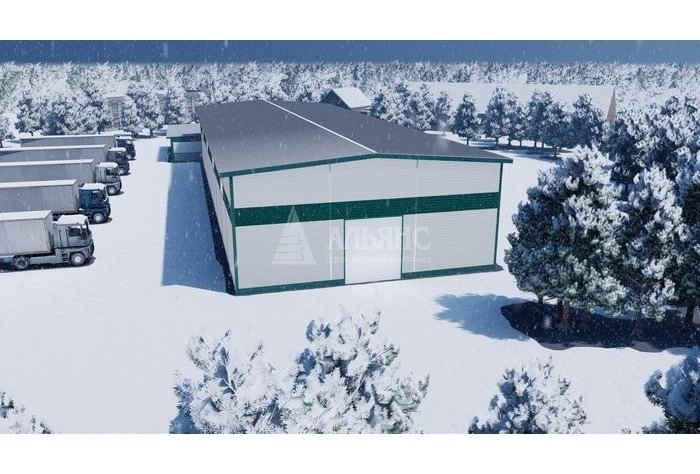 3D визуализация Сервизный центр из сэндвич-панелей - фото 1