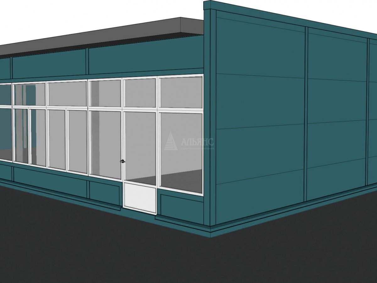 3D визуализация Проект павильона из сэндвич-панелей - фото 9