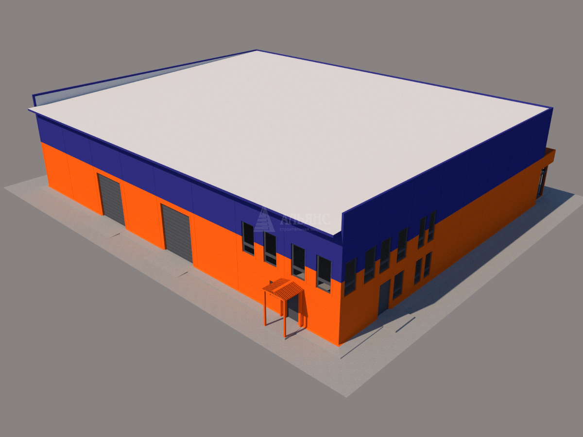 3D визуализация Магазин из сэндвич-панелей - фото 12