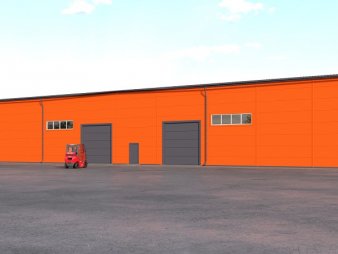 Здание склада из сэндвич панелей