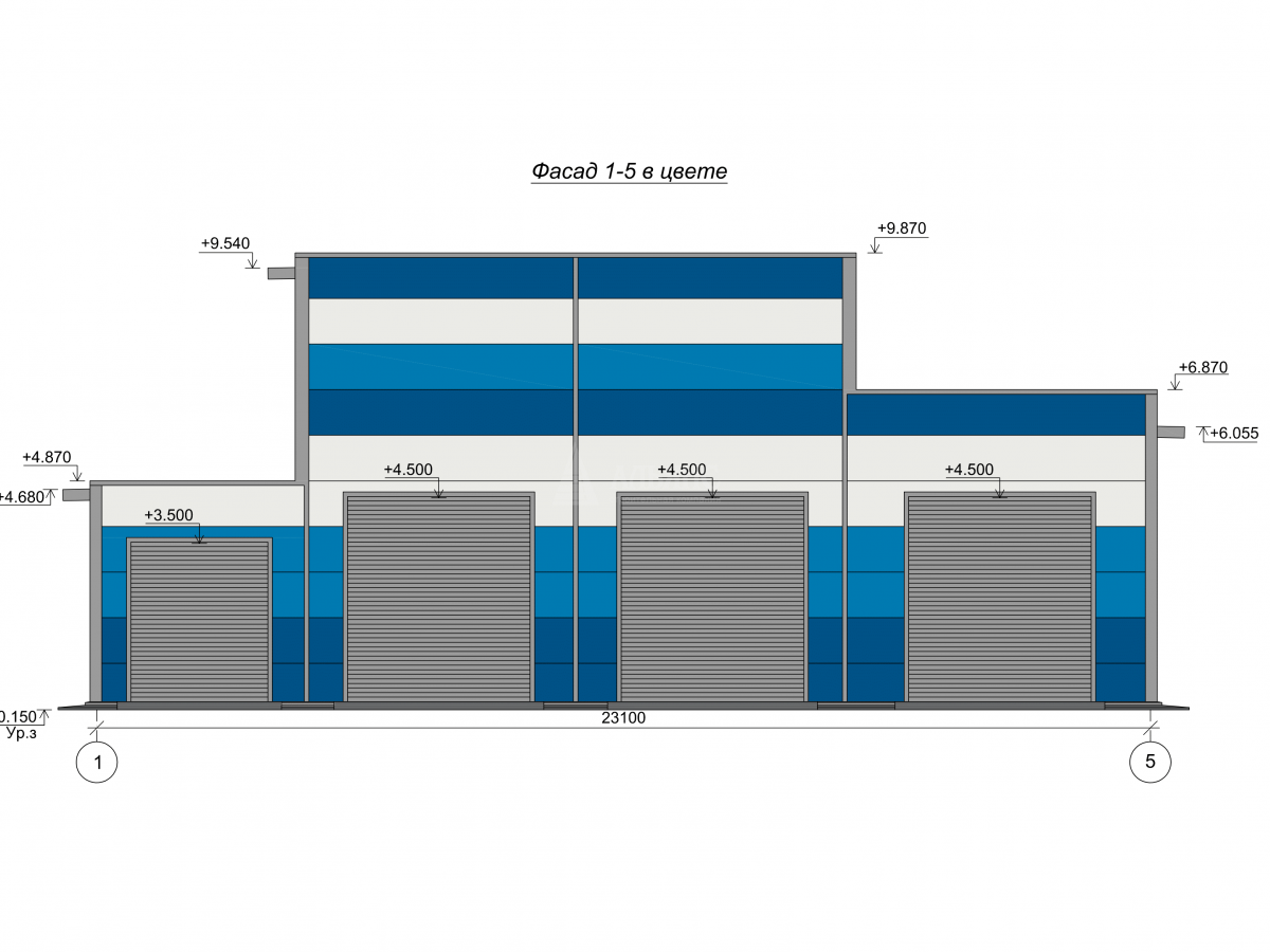 Планировка Грузовое СТО из сэндвич-панелей -  фото 3