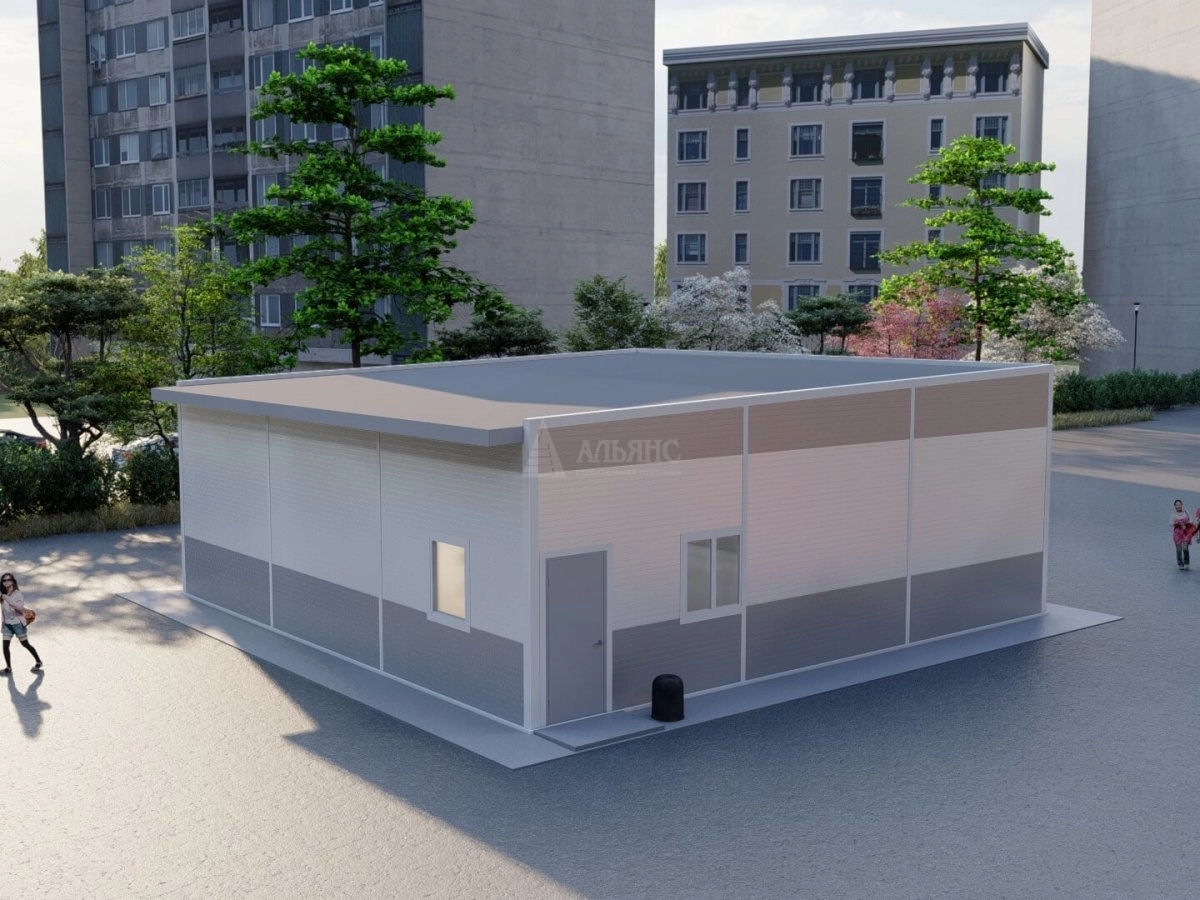 3D визуализация Магазин из сэндвич-панелей - фото 3