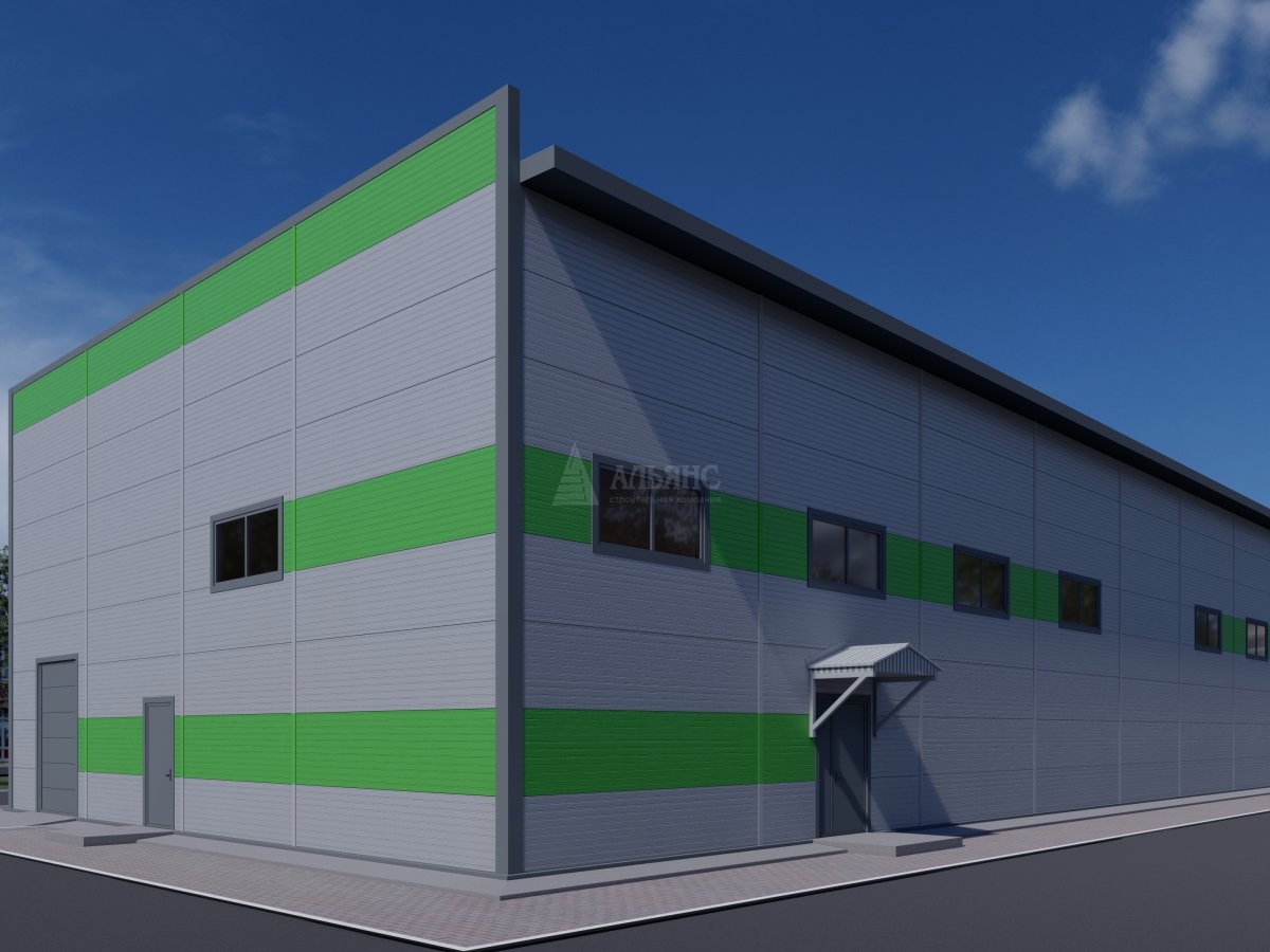 3D визуализация Магазин из сэндвич панелей - фото 3