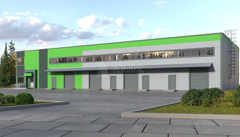 3D визуализация Склад из сэндвич-панелей  - фото 1