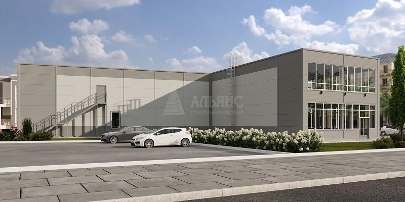 3D визуализация Магазин из сэндвич-панелей - фото 2